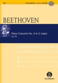 Beethoven: Piano Concerto No. 4 G Major Opus 58 (Study Score + CD) published by Eulenburg